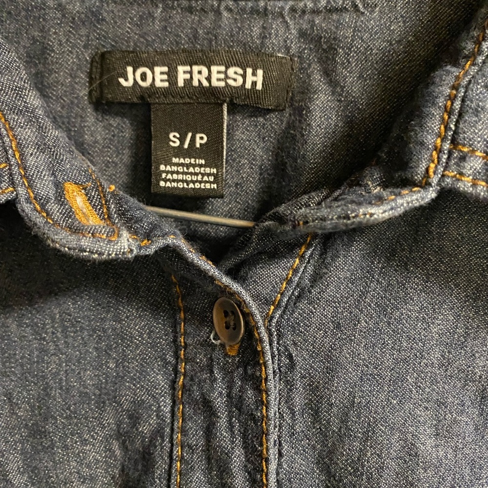 Joe Fresh Indigo Blue Denim Button-Up Tunic - Picture 2 of 3